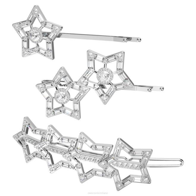 Swarovski DV4B1470 Accessori tagli misti, stella, bianco, rodiato molletta