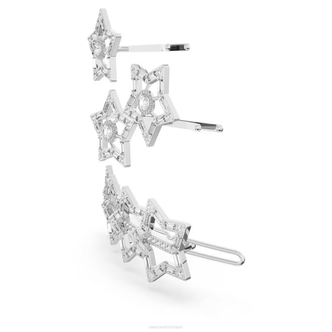 Swarovski DV4B1470 Accessori tagli misti, stella, bianco, rodiato molletta