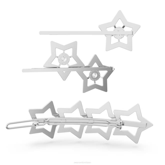 Swarovski DV4B1470 Accessori tagli misti, stella, bianco, rodiato molletta