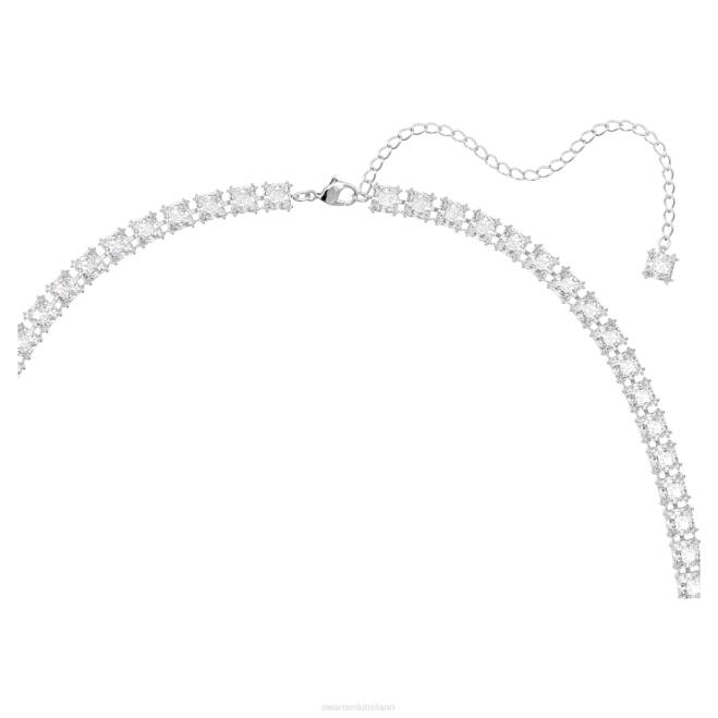 Swarovski DV4B1492 Accessori taglio quadrato, bianco, placcato rodio cintura