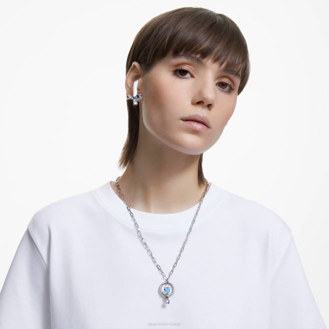 Swarovski DV4B1426 Accessori blu, placcato argento gioielli in baccello
