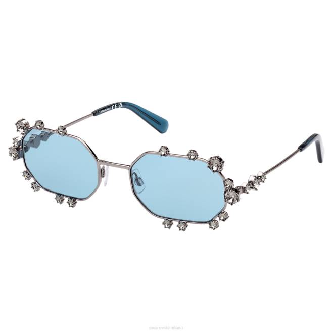 Swarovski DV4B1433 Accessori sk0376 20v, blu occhiali da sole a forma ottagonale