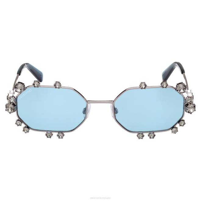 Swarovski DV4B1433 Accessori sk0376 20v, blu occhiali da sole a forma ottagonale