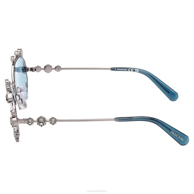 Swarovski DV4B1433 Accessori sk0376 20v, blu occhiali da sole a forma ottagonale
