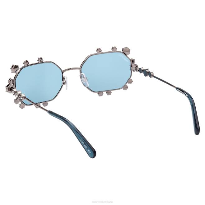 Swarovski DV4B1433 Accessori sk0376 20v, blu occhiali da sole a forma ottagonale
