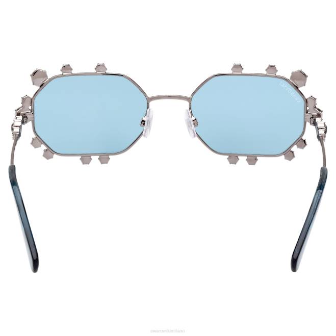 Swarovski DV4B1433 Accessori sk0376 20v, blu occhiali da sole a forma ottagonale