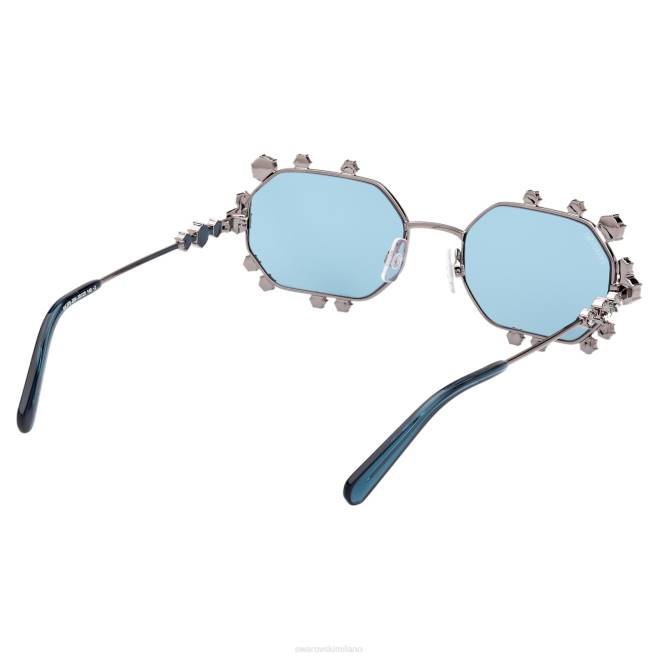 Swarovski DV4B1433 Accessori sk0376 20v, blu occhiali da sole a forma ottagonale