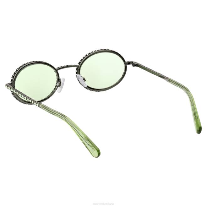 Swarovski DV4B1434 Accessori forma ovale, pavé, sk0340 08n, verde occhiali da sole