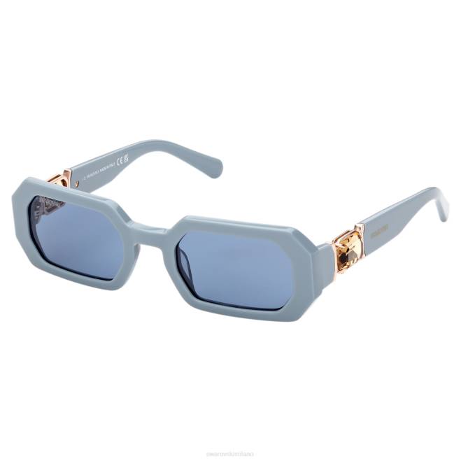 Swarovski DV4B1436 Accessori sk0349 84v, blu occhiali da sole a forma ottagonale
