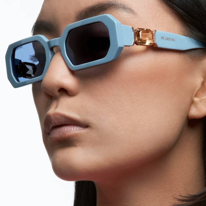 Swarovski DV4B1436 Accessori sk0349 84v, blu occhiali da sole a forma ottagonale