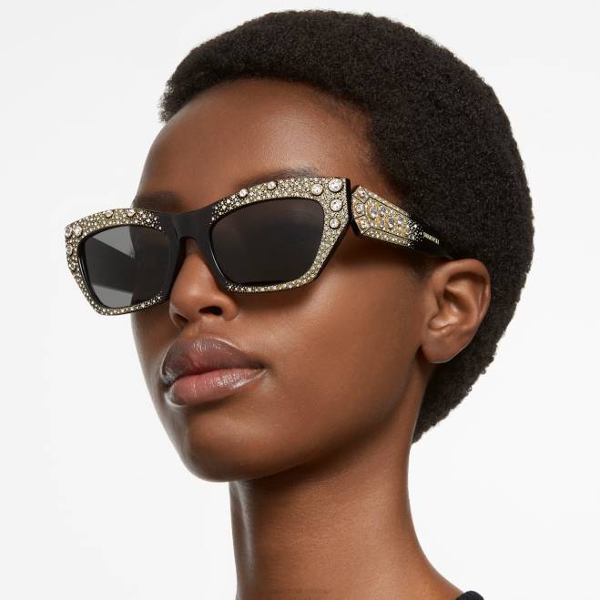 Swarovski DV4B1438 Accessori forma cat-eye, sk0380 01a, nero occhiali da sole