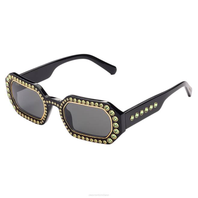 Swarovski DV4B1441 Accessori pavè, sk0345 01a, nero occhiali da sole a forma ottagonale