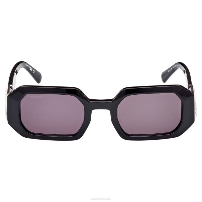 Swarovski DV4B1442 Accessori sk0387 01a, nero occhiali da sole a forma ottagonale