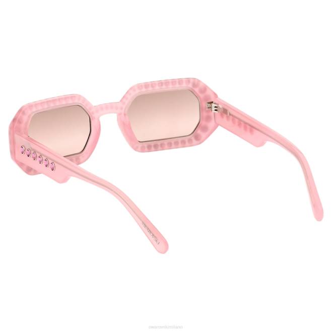 Swarovski DV4B1447 Accessori pavé, sk0345 72u, rosa occhiali da sole a forma ottagonale