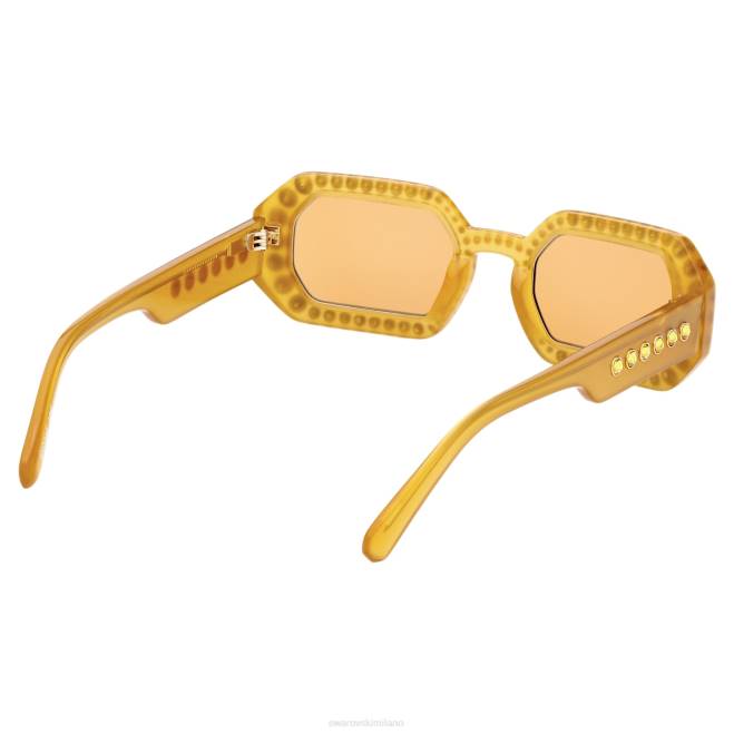 Swarovski DV4B1451 Accessori pavè, sk0345 39e, arancione occhiali da sole a forma ottagonale