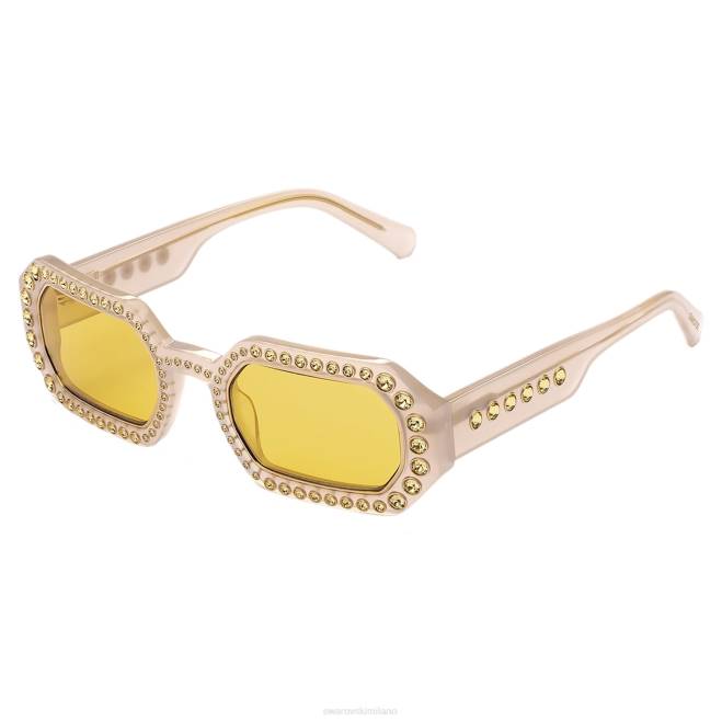 Swarovski DV4B1455 Accessori pavimentare, sk0345 21j, giallo occhiali da sole a forma ottagonale
