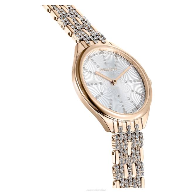 Swarovski DV4B1135 Accessori prodotto in Svizzera, pavé, bracciale in metallo, tonalità oro, finitura tonalità oro champagne attirare l'orologio