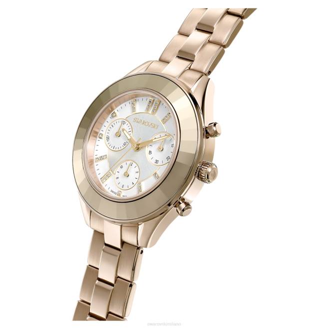 Swarovski DV4B1136 Accessori prodotto in Svizzera, bracciale in metallo, tonalità oro, finitura tonalità oro champagne orologio sportivo Octea Lux