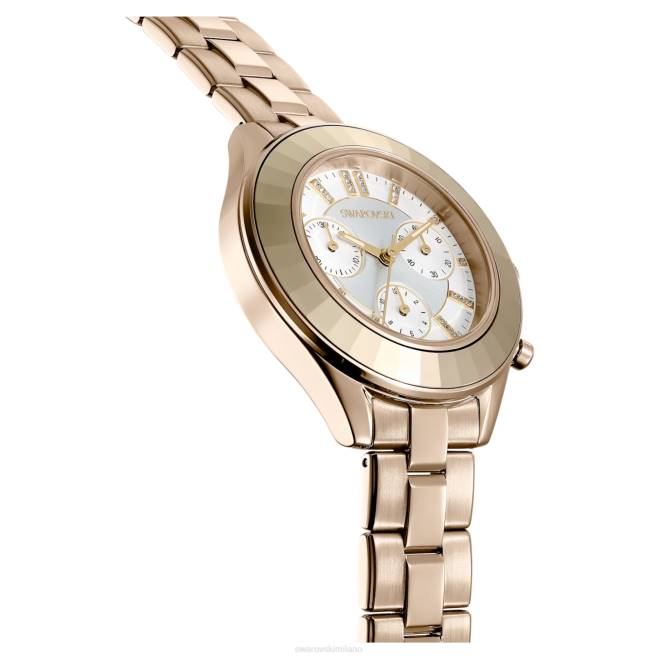 Swarovski DV4B1136 Accessori prodotto in Svizzera, bracciale in metallo, tonalità oro, finitura tonalità oro champagne orologio sportivo Octea Lux