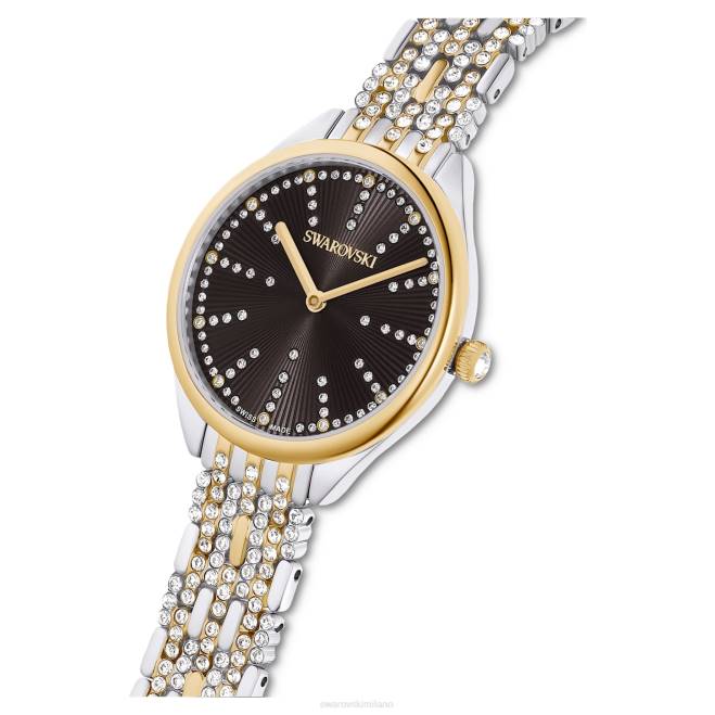 Swarovski DV4B1137 Accessori Swiss made, pavè, bracciale in metallo, nero, finiture metalliche miste attirare l'orologio