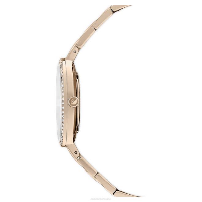 Swarovski DV4B1140 Accessori prodotto in Svizzera, bracciale in metallo, tonalità oro, finitura tonalità oro champagne orologio cosmopolita