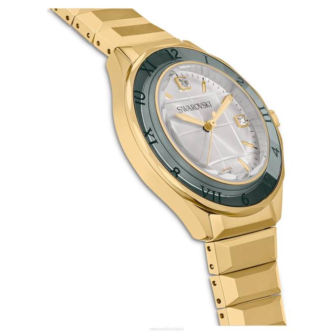 Swarovski DV4B1145 Accessori prodotto in Svizzera, bracciale in metallo, tono dorato, finitura color oro Orologio da 37 mm