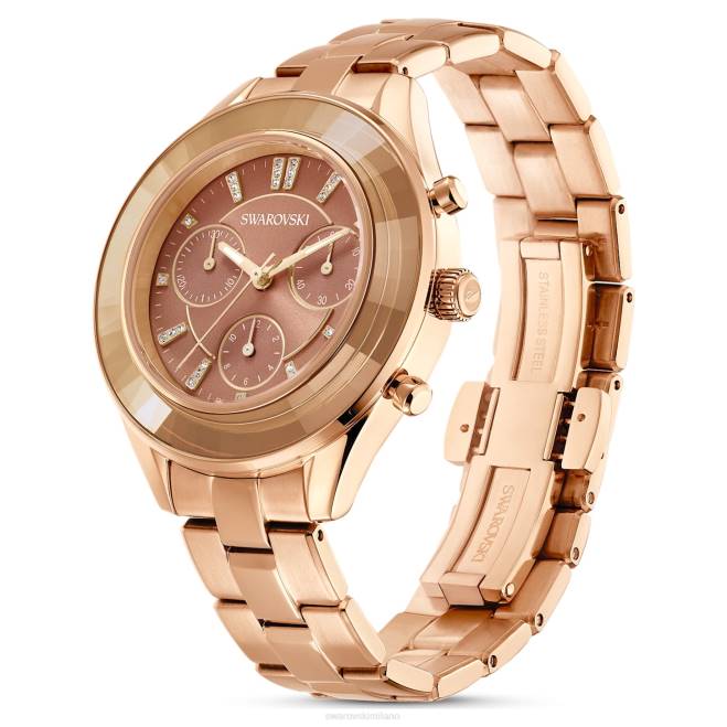 Swarovski DV4B1149 Accessori swiss made, bracciale in metallo, marrone, finitura color oro orologio sportivo Octea Lux