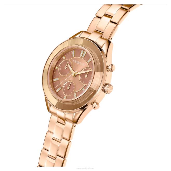Swarovski DV4B1149 Accessori swiss made, bracciale in metallo, marrone, finitura color oro orologio sportivo Octea Lux