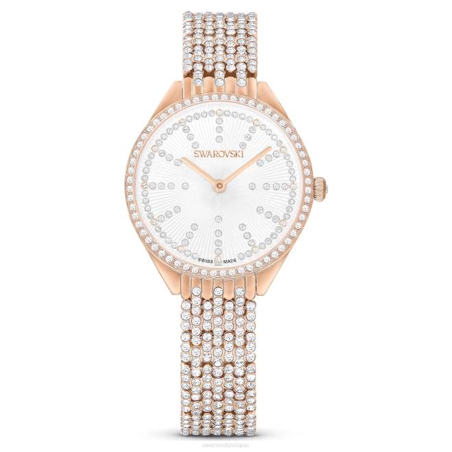 Swarovski DV4B1161 Accessori prodotto in Svizzera, pavé completo, bracciale in metallo, tonalità oro rosa, finitura tonalità oro rosa attirare l'orologio