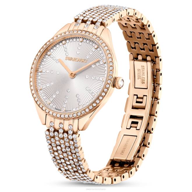 Swarovski DV4B1161 Accessori prodotto in Svizzera, pavé completo, bracciale in metallo, tonalità oro rosa, finitura tonalità oro rosa attirare l'orologio
