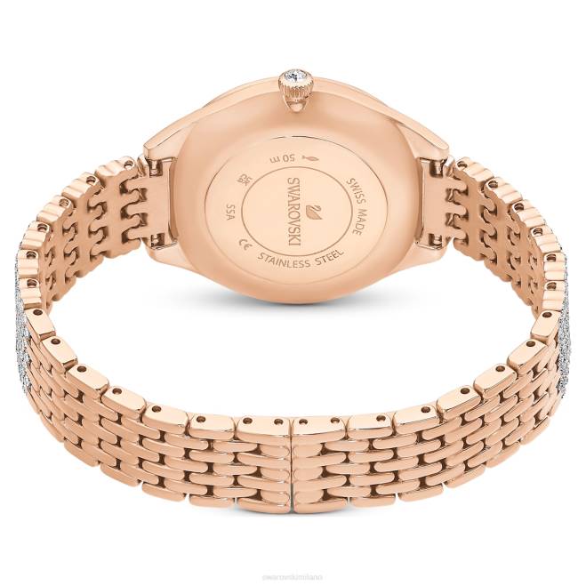 Swarovski DV4B1161 Accessori prodotto in Svizzera, pavé completo, bracciale in metallo, tonalità oro rosa, finitura tonalità oro rosa attirare l'orologio