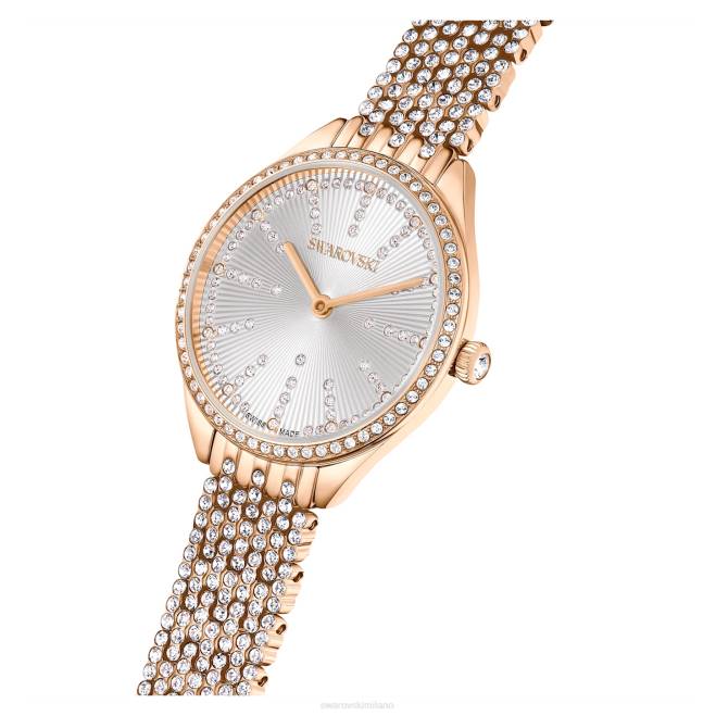 Swarovski DV4B1161 Accessori prodotto in Svizzera, pavé completo, bracciale in metallo, tonalità oro rosa, finitura tonalità oro rosa attirare l'orologio
