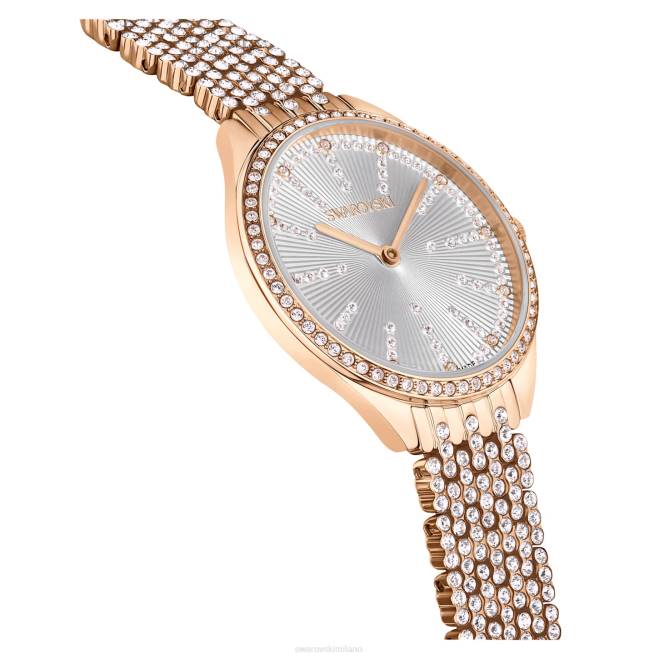 Swarovski DV4B1161 Accessori prodotto in Svizzera, pavé completo, bracciale in metallo, tonalità oro rosa, finitura tonalità oro rosa attirare l'orologio