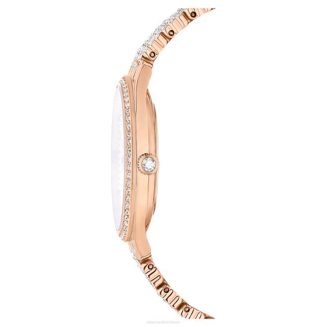Swarovski DV4B1161 Accessori prodotto in Svizzera, pavé completo, bracciale in metallo, tonalità oro rosa, finitura tonalità oro rosa attirare l'orologio