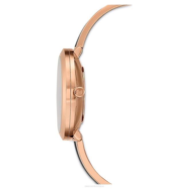 Swarovski DV4B1166 Accessori Swiss made, bracciale in metallo, nero, finitura tonalità oro rosa orologio dal piacere cristallino
