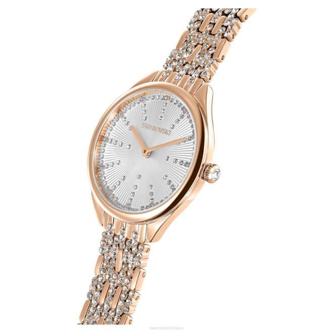 Swarovski DV4B1169 Accessori prodotto in Svizzera, pavé, bracciale in metallo, tonalità oro rosa, finitura tonalità oro rosa attirare l'orologio