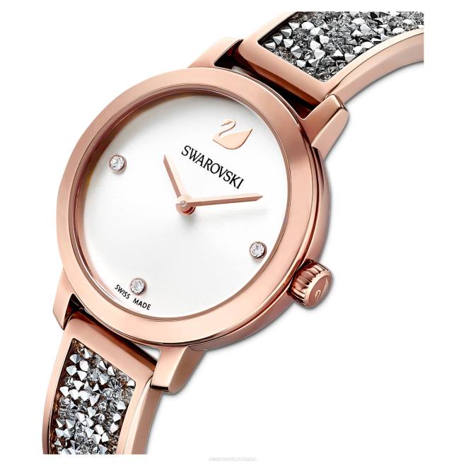 Swarovski DV4B1170 Accessori prodotto in Svizzera, bracciale in metallo, tonalità oro rosa, finitura tonalità oro rosa orologio rock cosmico