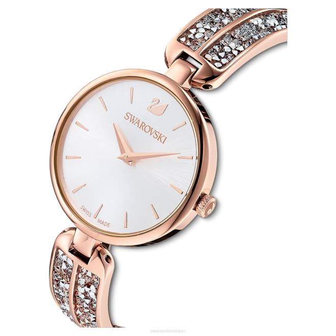 Swarovski DV4B1171 Accessori prodotto in Svizzera, bracciale in metallo, tonalità oro rosa, finitura tonalità oro rosa orologio rock da sogno