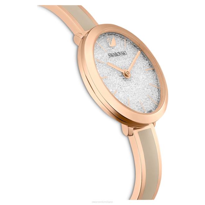 Swarovski DV4B1174 Accessori Swiss made, bracciale in metallo, finitura grigio, tonalità oro rosa orologio dal piacere cristallino