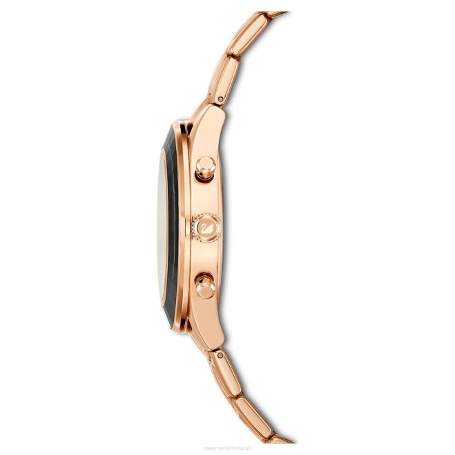 Swarovski DV4B1175 Accessori Swiss made, bracciale in metallo, nero, finitura tonalità oro rosa orologio sportivo Octea Lux