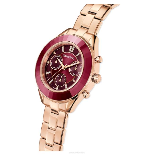 Swarovski DV4B1176 Accessori Swiss made, bracciale in metallo, rosso, finitura tonalità oro rosa orologio sportivo Octea Lux