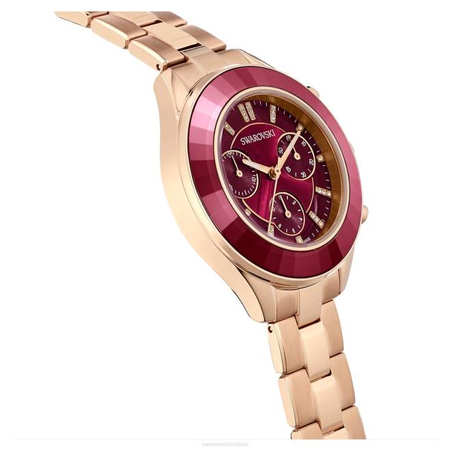 Swarovski DV4B1176 Accessori Swiss made, bracciale in metallo, rosso, finitura tonalità oro rosa orologio sportivo Octea Lux