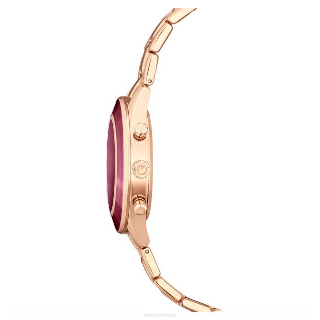 Swarovski DV4B1176 Accessori Swiss made, bracciale in metallo, rosso, finitura tonalità oro rosa orologio sportivo Octea Lux