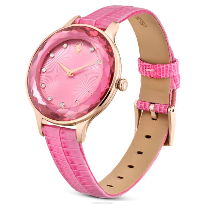Swarovski DV4B1179 Accessori Swiss made, cinturino in pelle, colore rosa, finitura tonalità oro rosa orologio Octea Nova