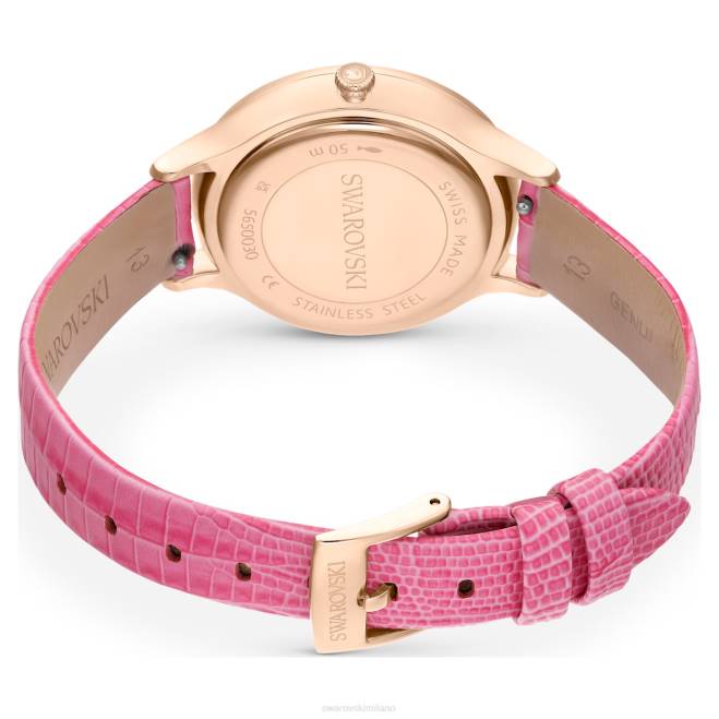 Swarovski DV4B1179 Accessori Swiss made, cinturino in pelle, colore rosa, finitura tonalità oro rosa orologio Octea Nova