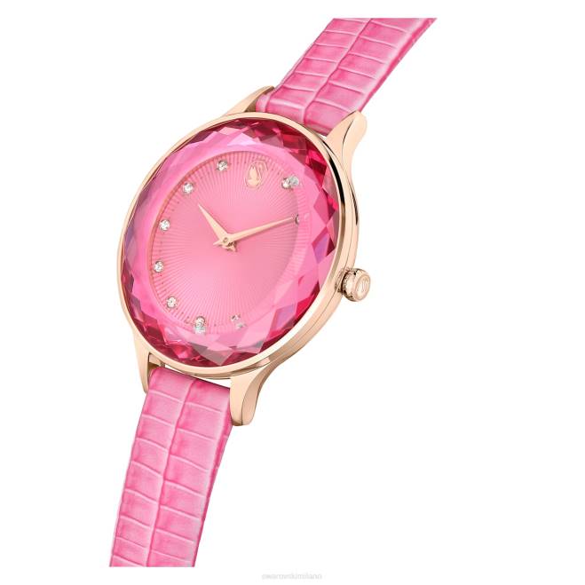Swarovski DV4B1179 Accessori Swiss made, cinturino in pelle, colore rosa, finitura tonalità oro rosa orologio Octea Nova
