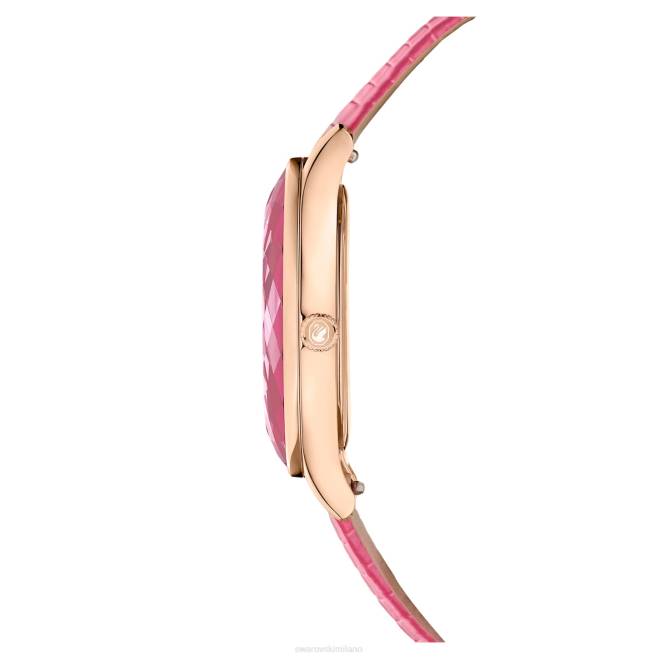 Swarovski DV4B1179 Accessori Swiss made, cinturino in pelle, colore rosa, finitura tonalità oro rosa orologio Octea Nova