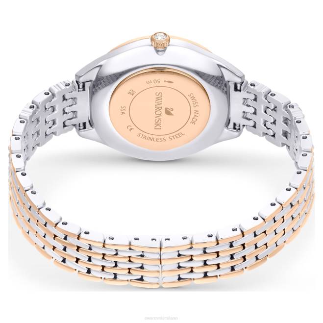 Swarovski DV4B1182 Accessori prodotto in Svizzera, pavé, bracciale in metallo, tonalità oro rosa, finitura in metallo misto attirare l'orologio