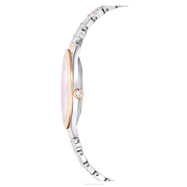 Swarovski DV4B1182 Accessori prodotto in Svizzera, pavé, bracciale in metallo, tonalità oro rosa, finitura in metallo misto attirare l'orologio