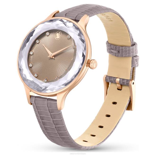 Swarovski DV4B1184 Accessori Swiss made, cinturino in pelle, beige, finitura tonalità oro rosa orologio Octea Nova